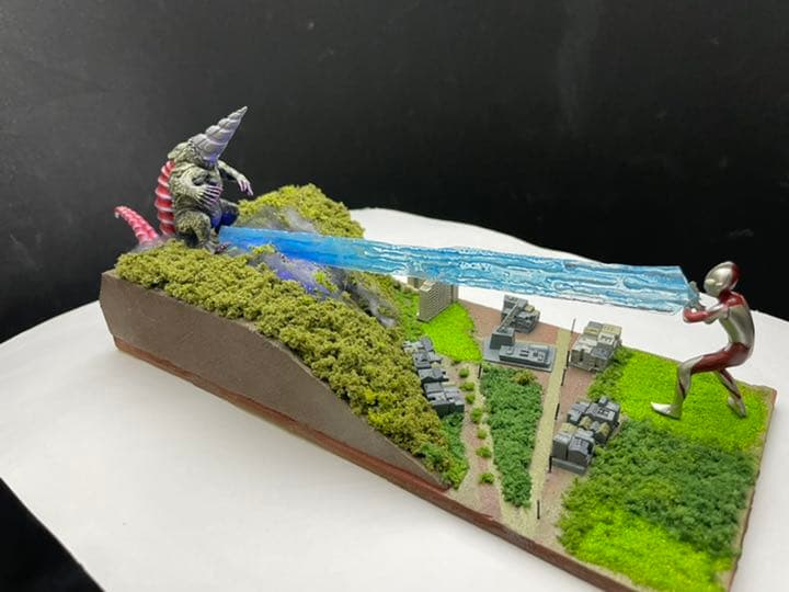 シンウルトラマン　スペシウム光線発射　シンゴジラも！　ジオラマ