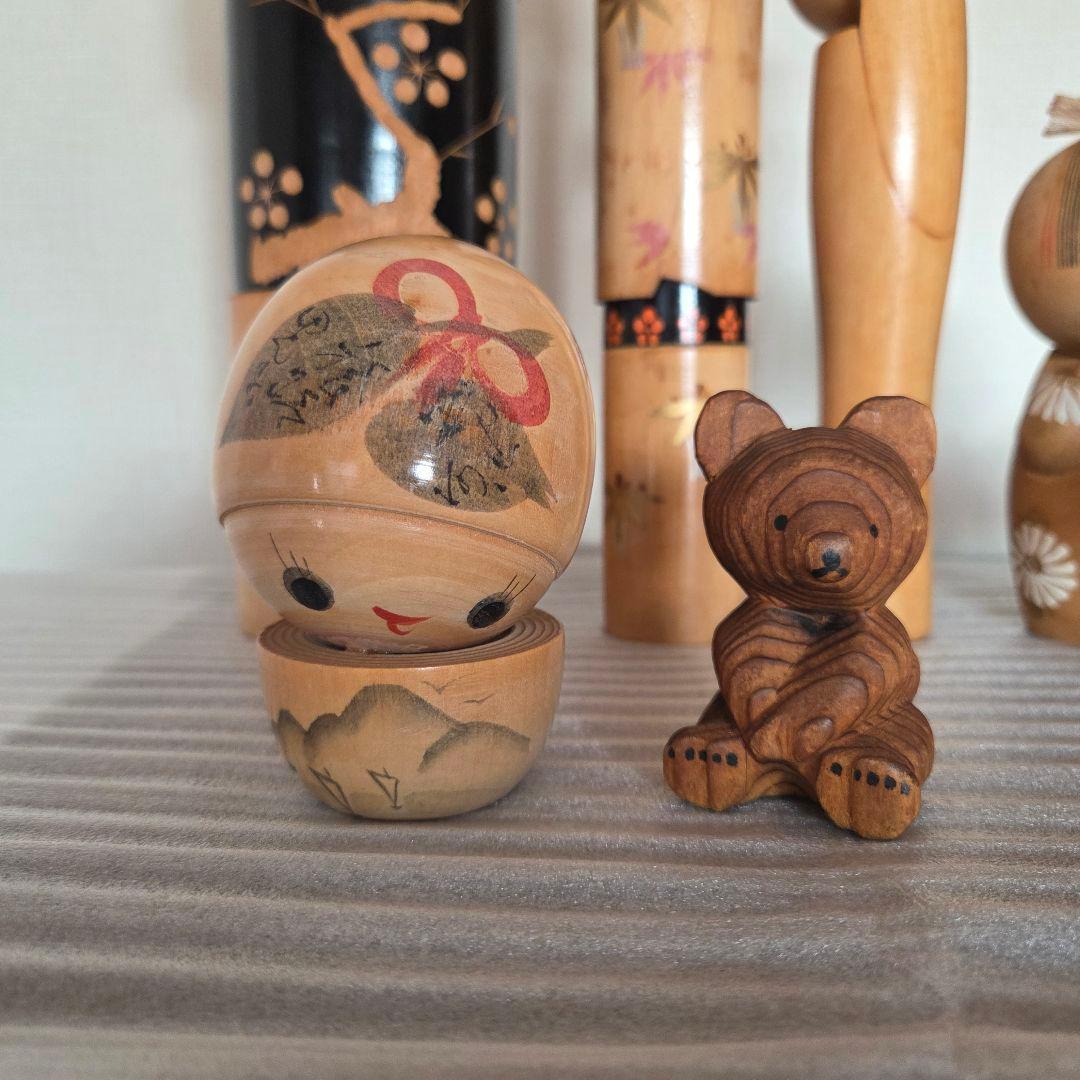 創作こけし おかっぱこけし 人形 かんざし KOKESHI DOLL くまぼっこ