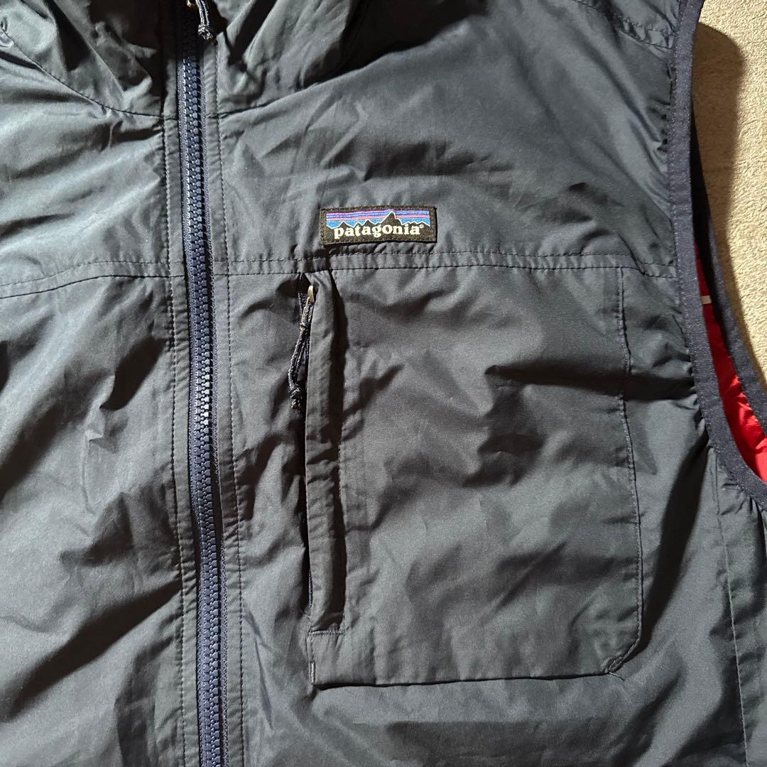 Patagonia リバーシブル クランクセット ベスト ネイビー 赤 L