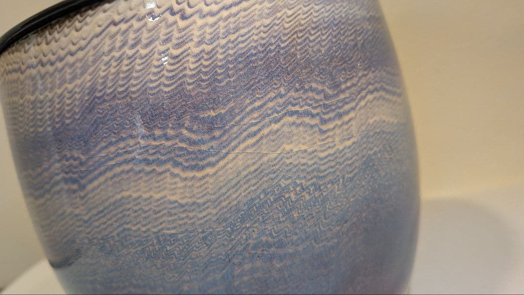 十三代『横石臥牛』刷毛目湖文水指　茶道具　現川焼　臥牛窯　共箱　長崎