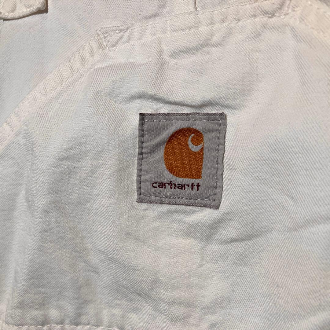 日本製　カーハート ホワイト　オーバーオール　つなぎ　ワークジャケット