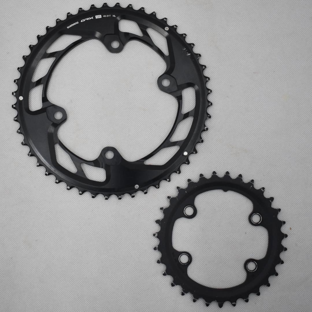 SHIMANO GRX 12S チェーンリング48T-31T 使用距離2000k