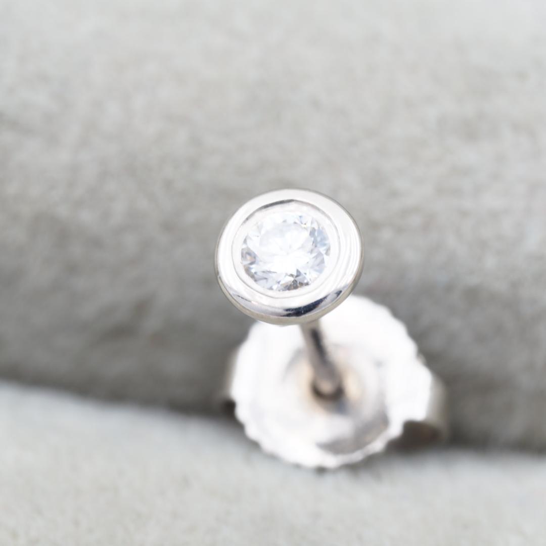 ティファニー ピアス ダイヤ 0.05ct程 片耳 Pt950