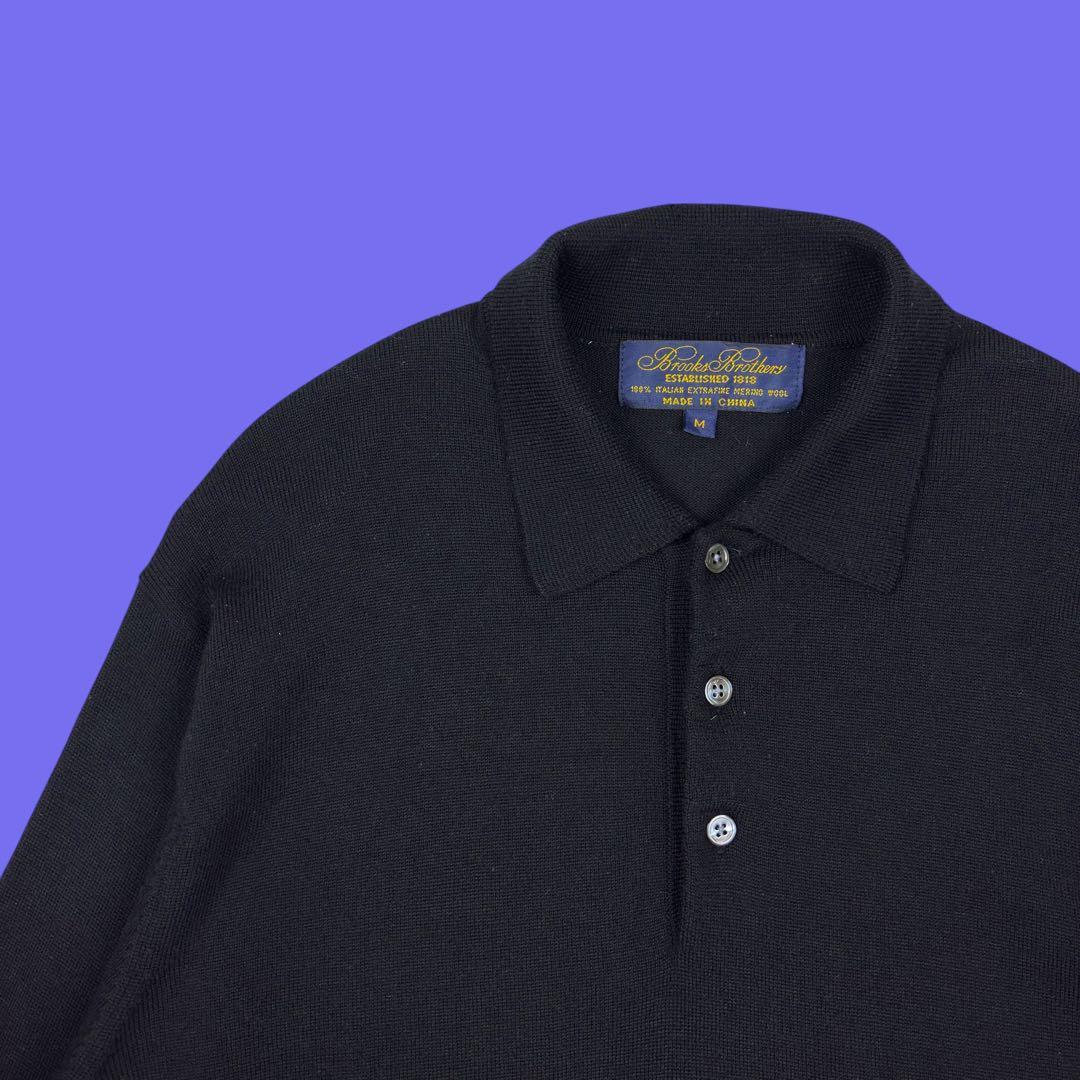 Brooks Brothers メリノウール ニットポロ ポロセーター M