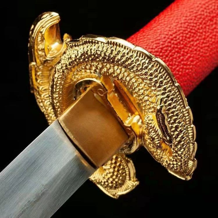 蛇の侍-赤 武具　刀装具　日本刀　模造刀 居合刀