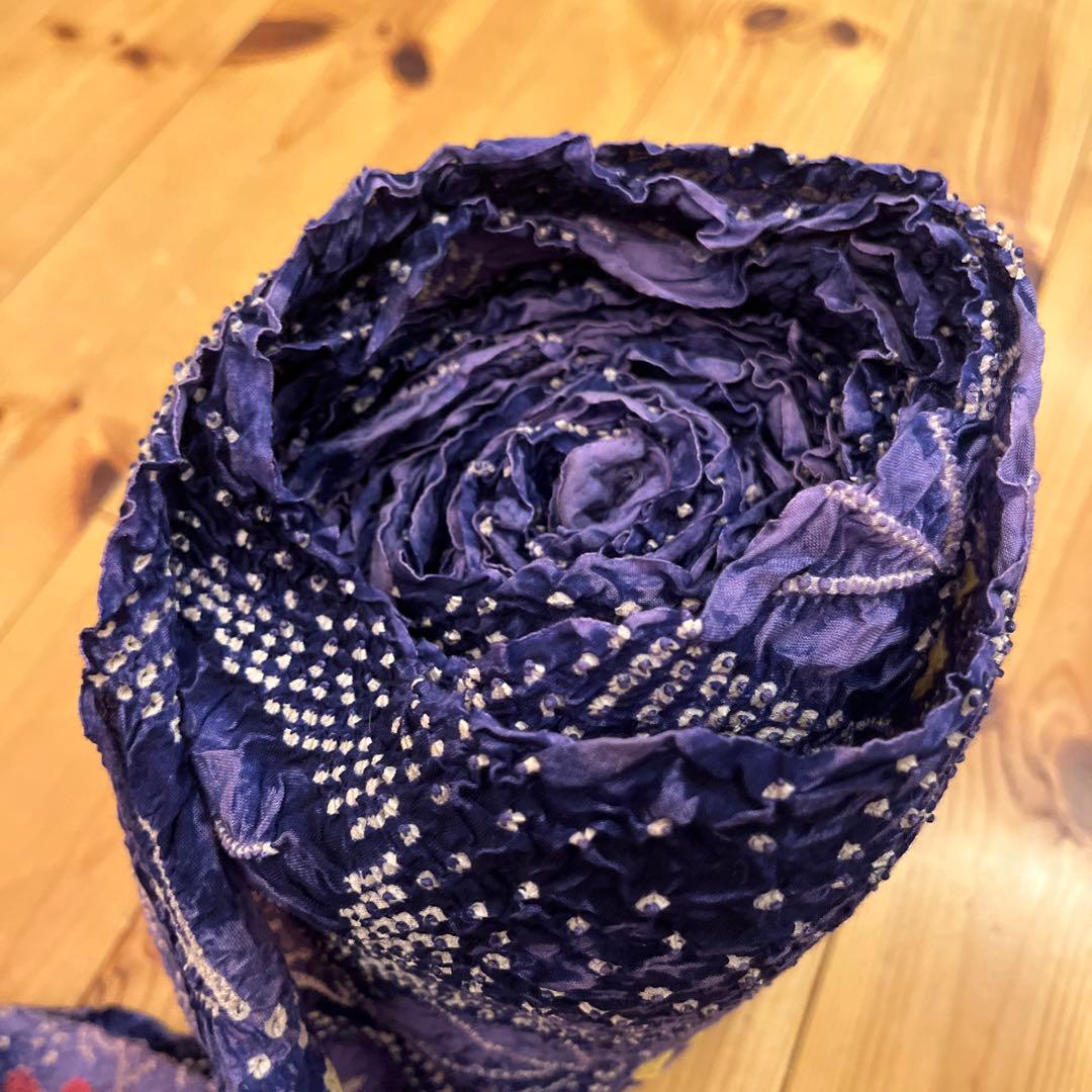 即購入可能❗️【未使用・タグ付き】有松鳴海絞り 反物｜本染 紫 花柄 浴衣