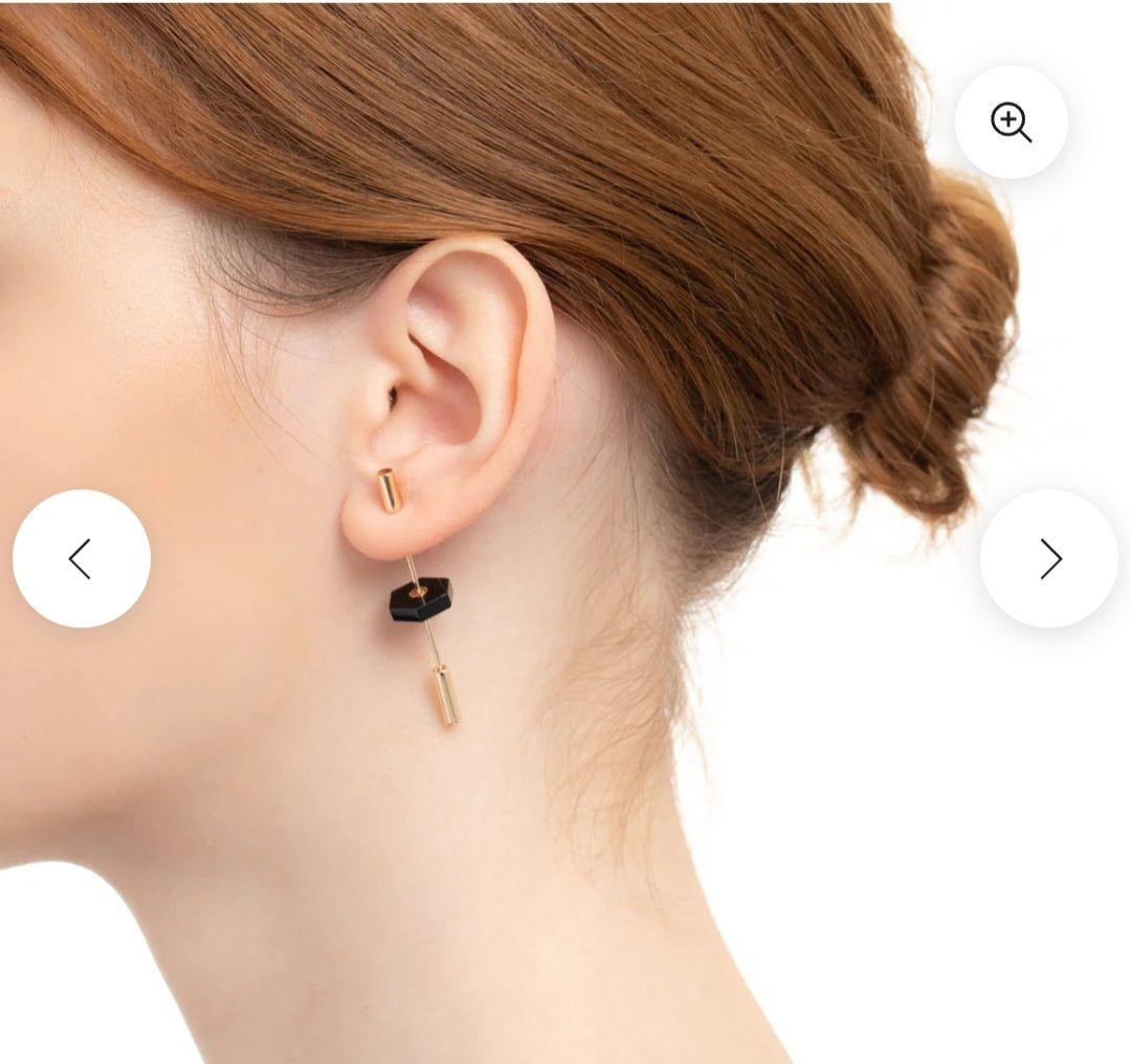 Hirotaka \"Short Spear\" ピアス / オニキス