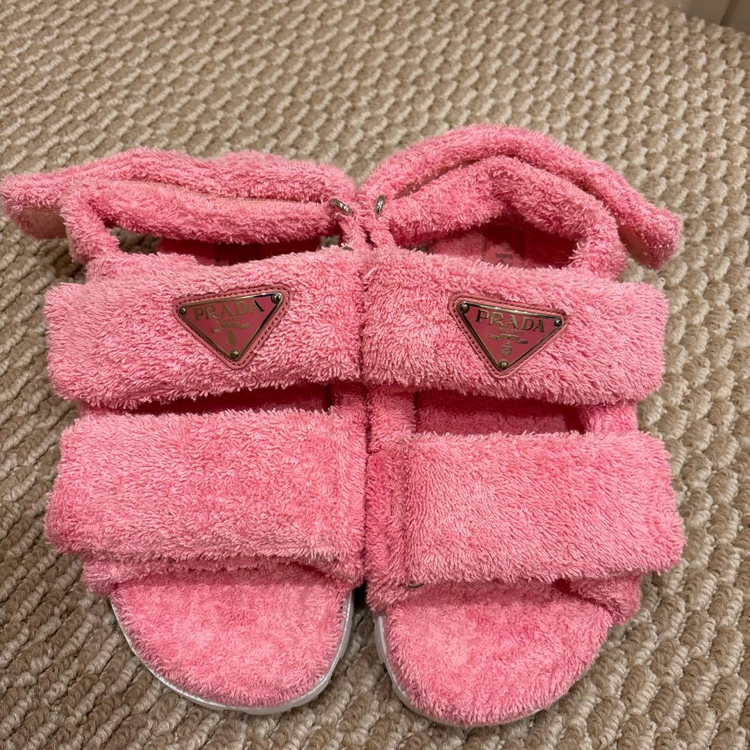 PRADA テリークロス タオル地 サンダル