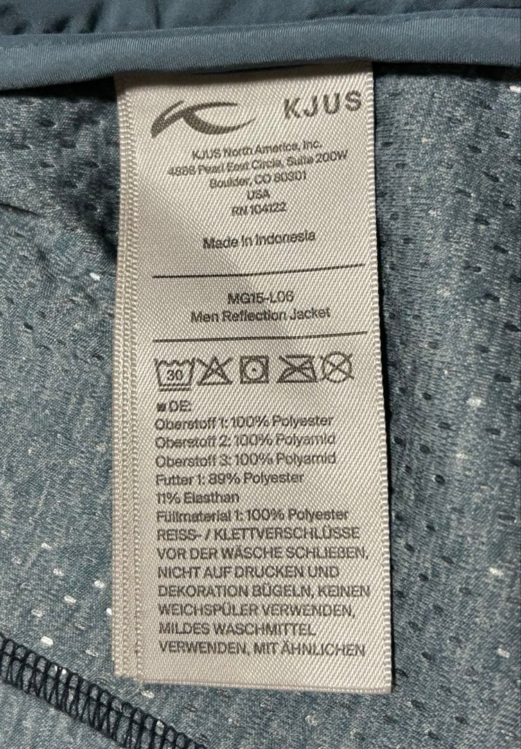 KJUS チュース ゴルフ フルジップ 防風ジャケット