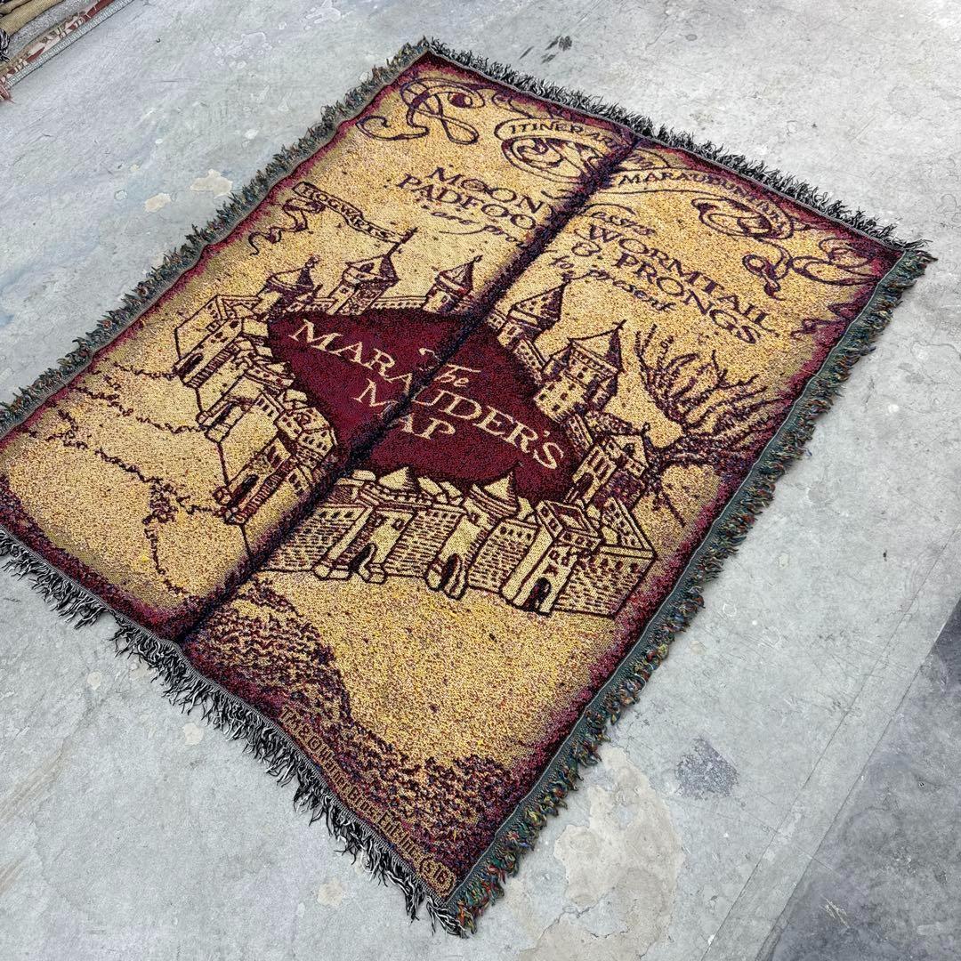 ハリーポッター　忍びの地図　ブランケット　マルチカバー　ラグ　140x117