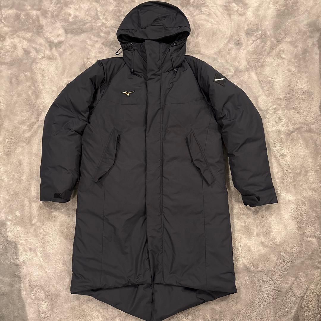 ミズノプロ ブレスサーモロングダウンコート　ブラック O