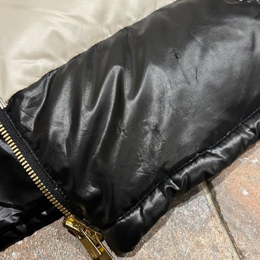 Dance With Dragon 4WAYダウンジャケット 白×黒 ボーダー