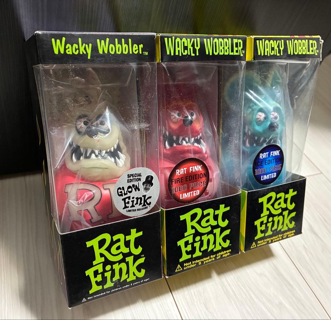 ★Rat Fink★フィギュア Wacky Wobbler 【3体セット】