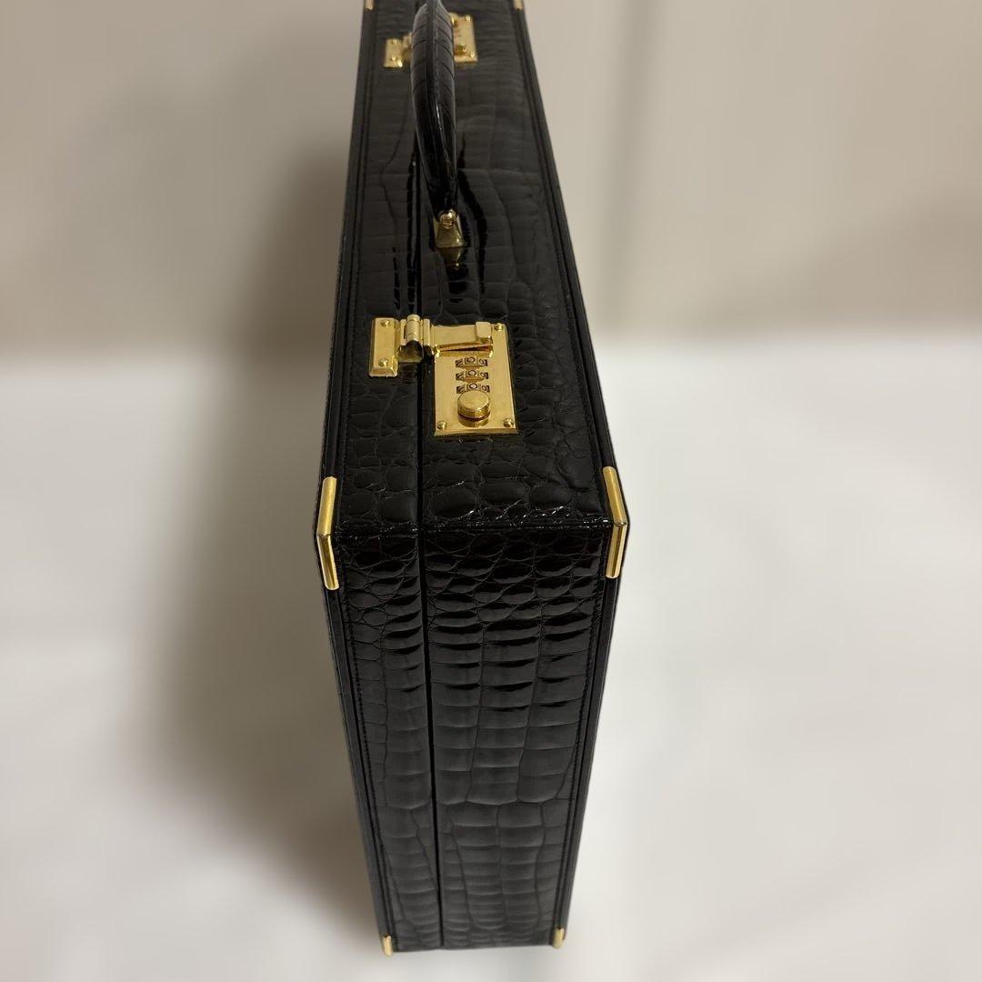 美品　クロコダイル　アタッシュケース