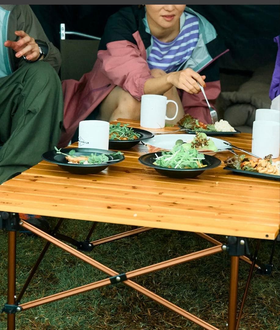 【美品・おまけ付】コールマン ナチュラルウッドロールテーブル クラシック110