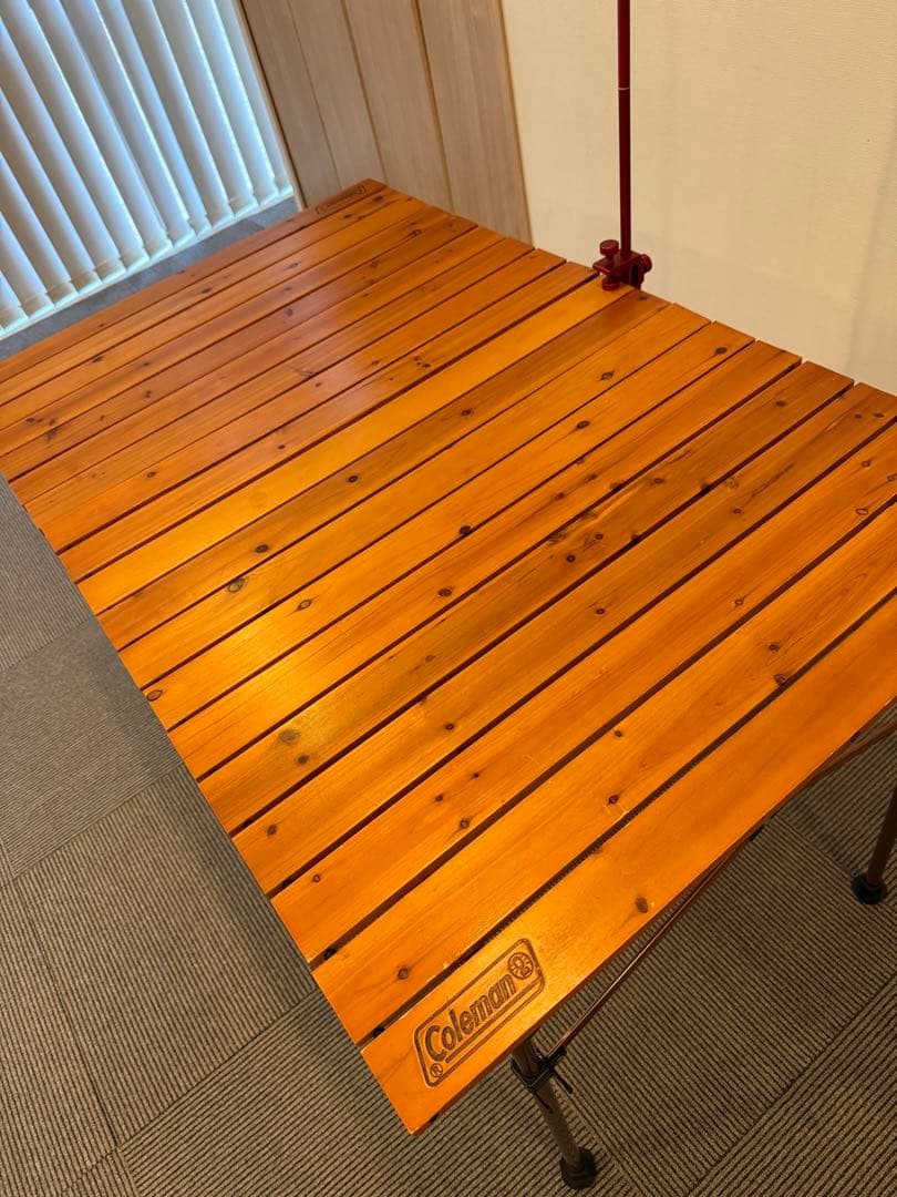 【美品・おまけ付】コールマン ナチュラルウッドロールテーブル クラシック110