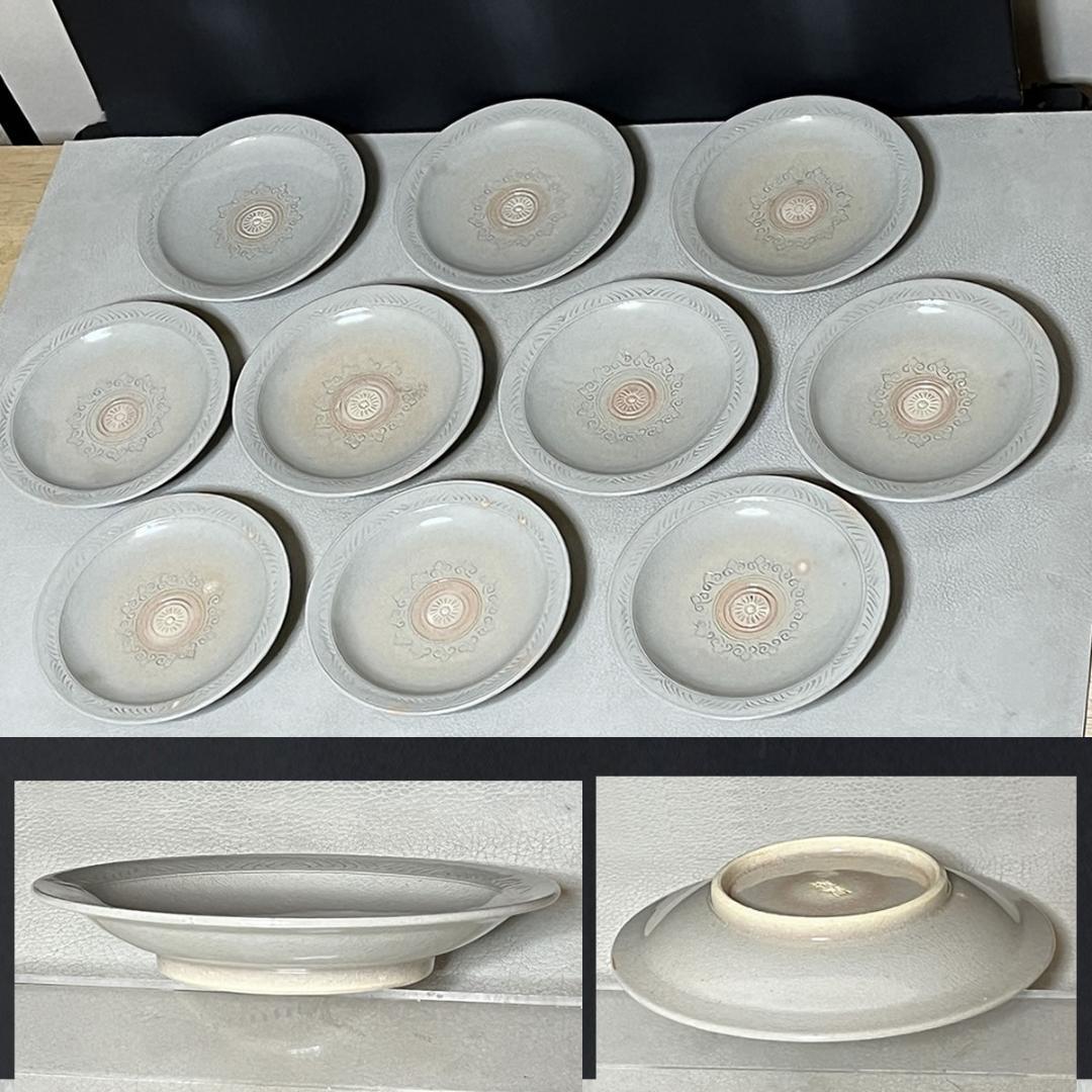 華中亭道八 御本手 銘々皿 十客 共箱 道八 小皿 茶道具 【k3188】