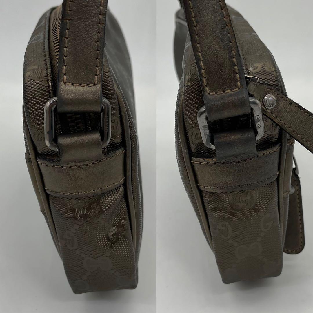 GUCCI ショルダーバッグ ポシェット 斜めがけ GGインプリメ ロゴ PVC