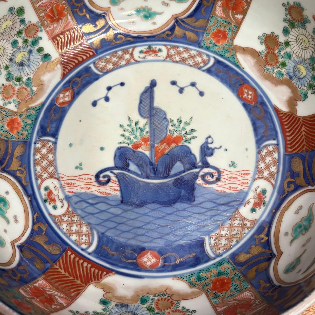 江戸時代　古伊万里　赤絵大鉢