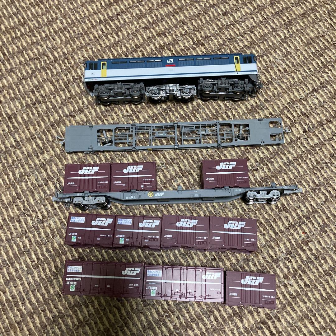 HOゲージ JR 機関車 コンテナ　ジャンク品