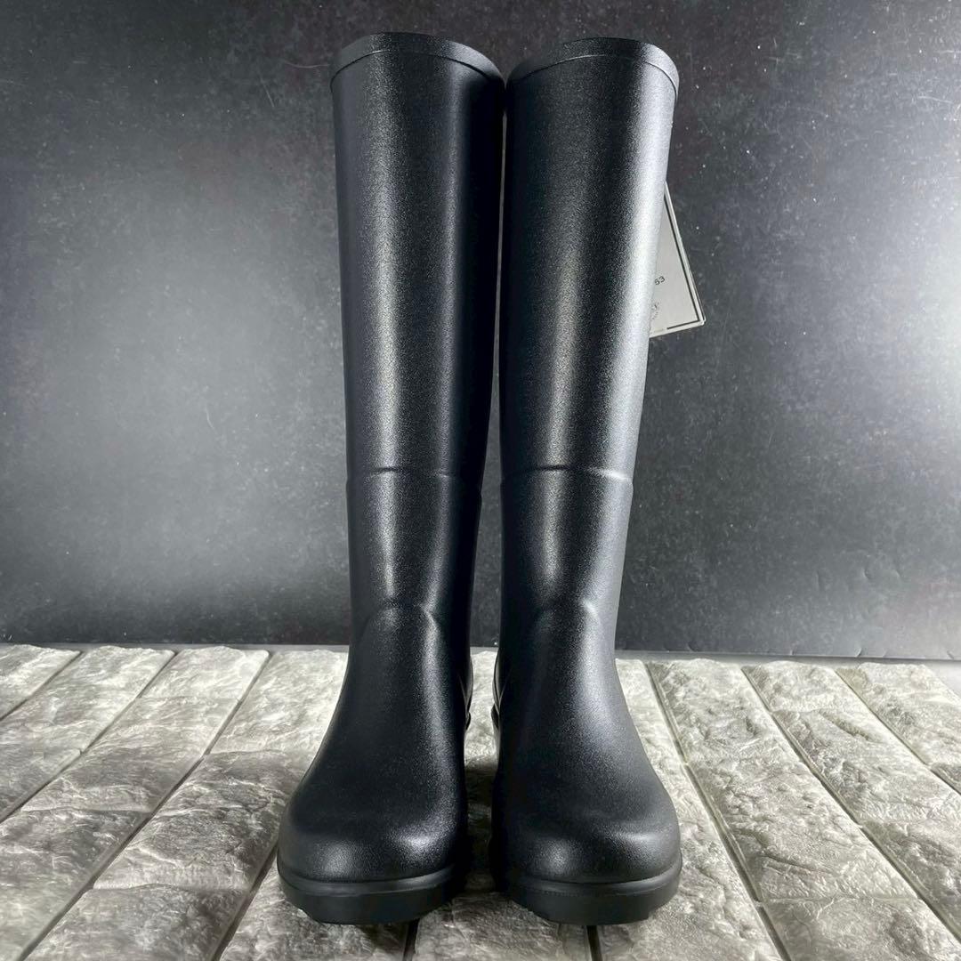 新品✨ 23.5 エーグル ミスジュリエットA ロングブーツ レインブーツ 黒