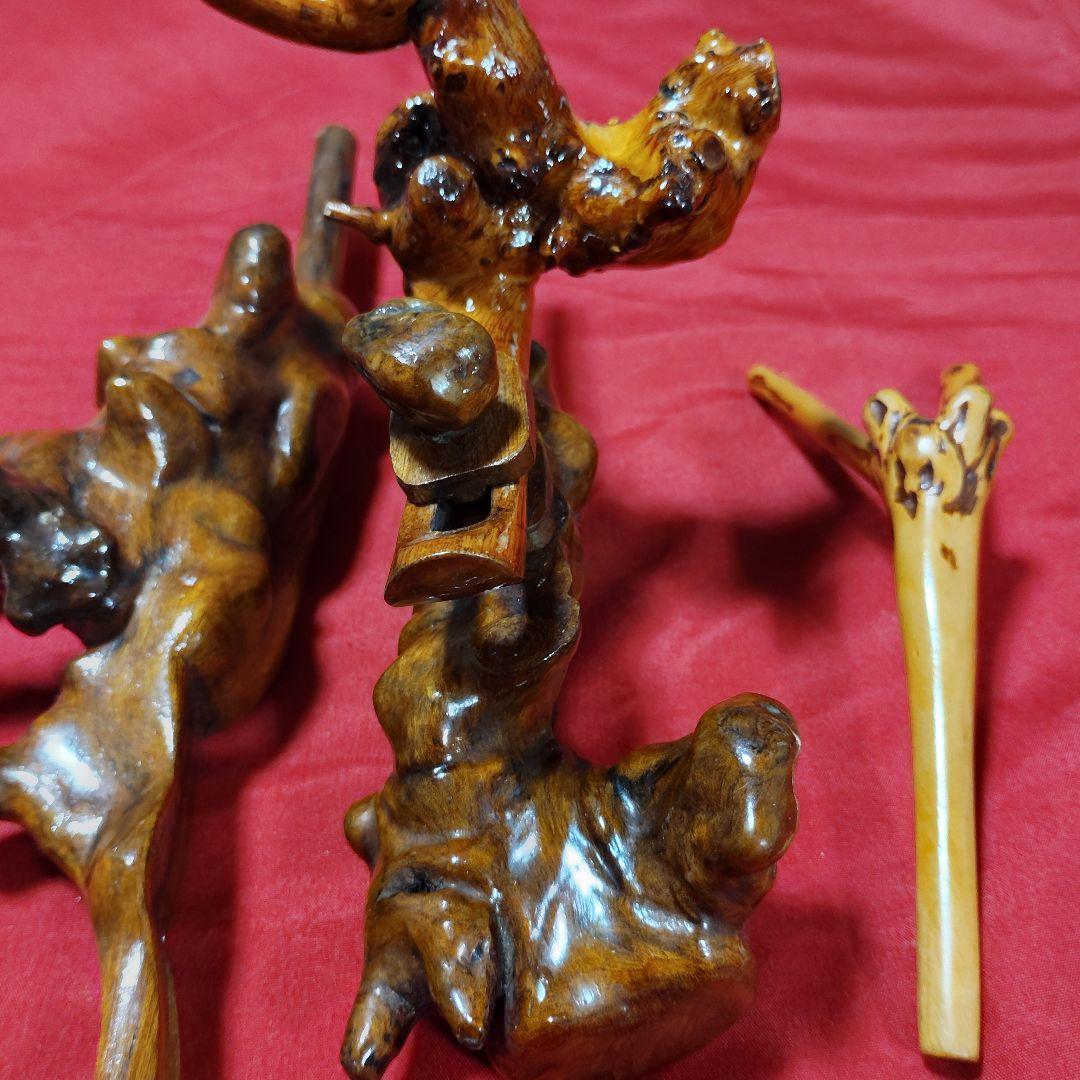 ヘラブナ釣り万力・希少天然杜松 弓型万力・杜松竿枕１点物希少です