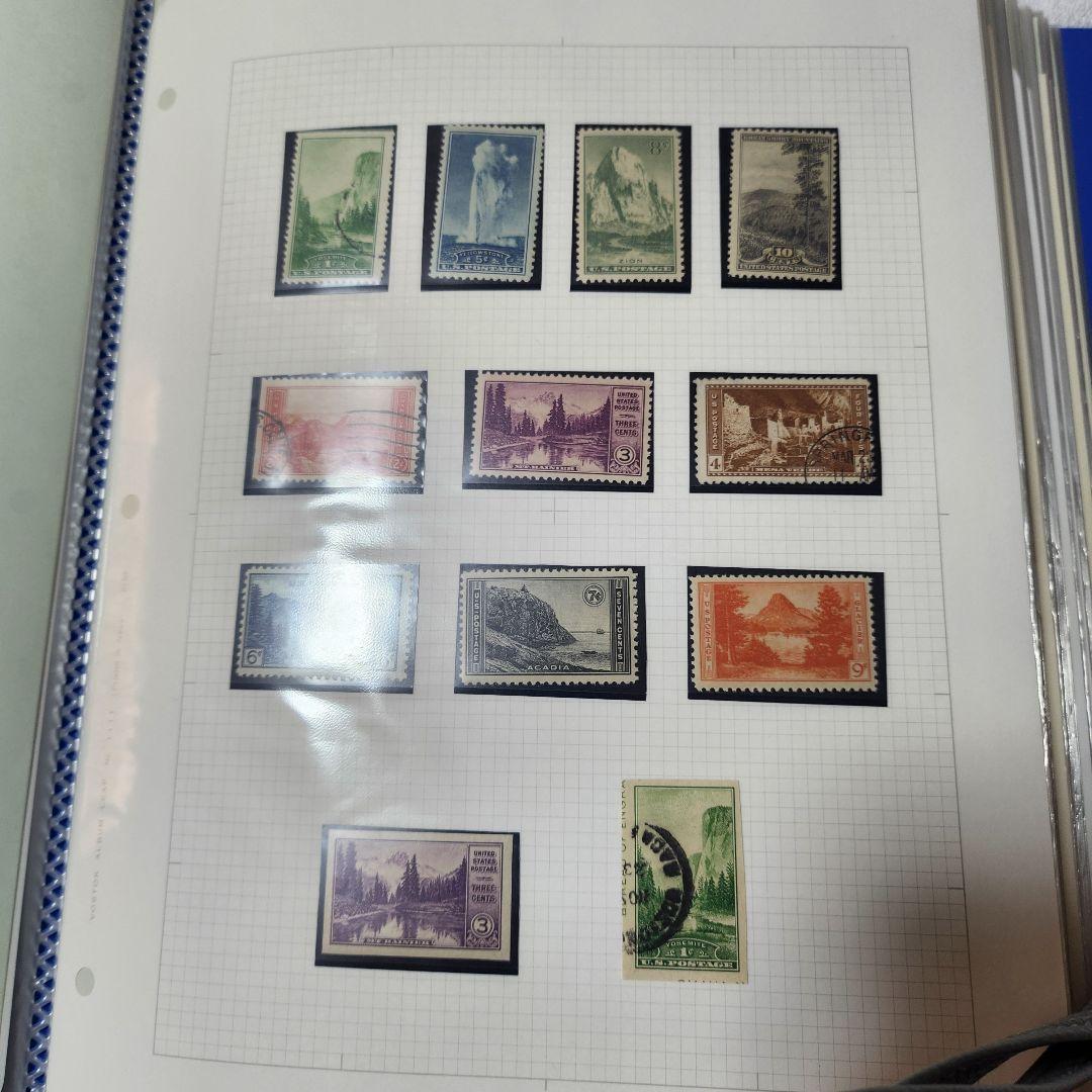 アメリカ　使用済み切手 一冊 1893-1977 1c-13cents