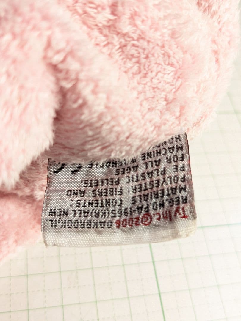 2006年公式 Ty プラフィーズ ベビーダングルズ ピンクモンキー ぬいぐるみ