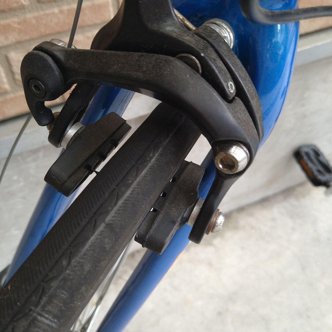 HILANDO クロスバイク 青/オレンジ 自転車 シマノ製14段変速