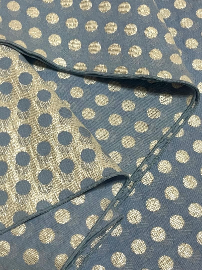 tsubakian シャイニードット 兵児帯 水色×シルバー