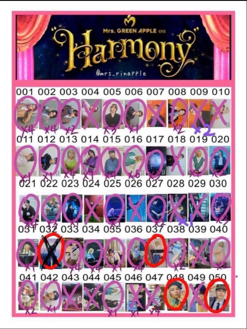 Mrs. GREEN APPLE Harmony トレカ