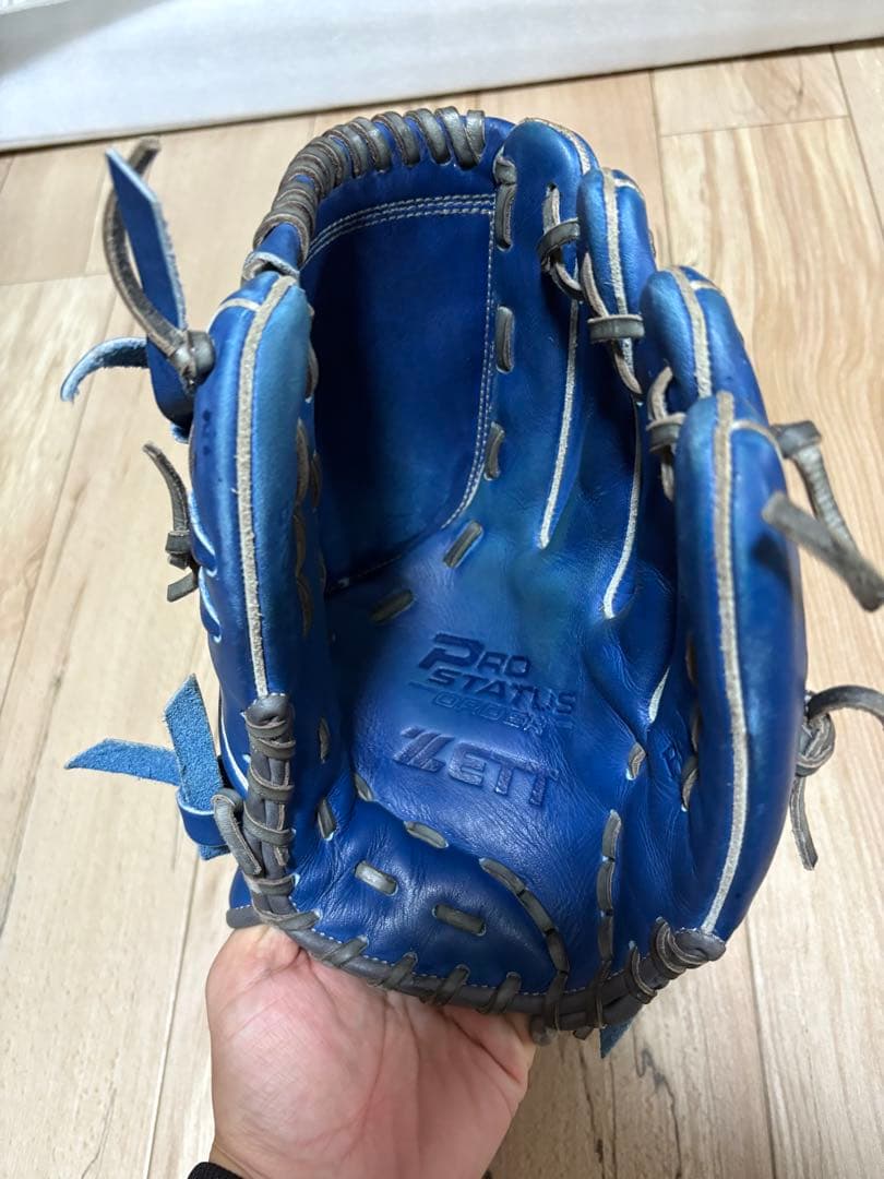 ZETT Pro Status 軟式グローブ 青