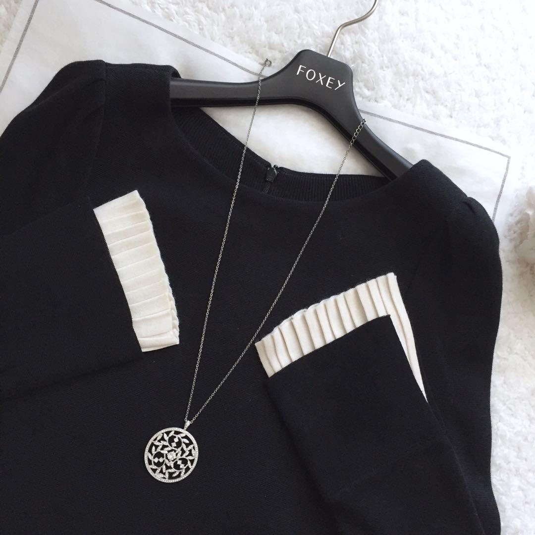 フォクシー　ワンピース　ニット　黒