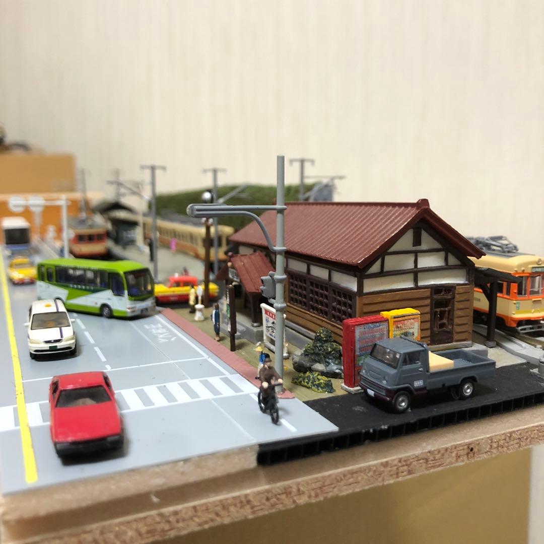 通勤通学　乗換駅ミニジオラマ