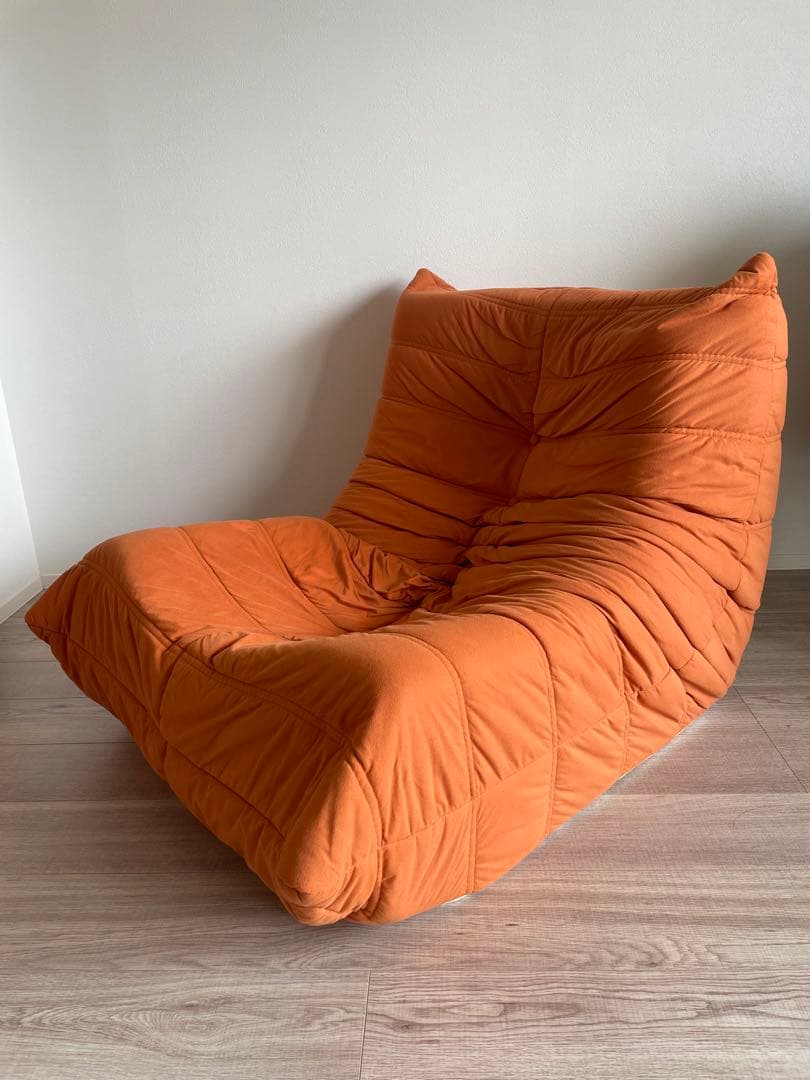 一人用ソファ カウチ オレンジ