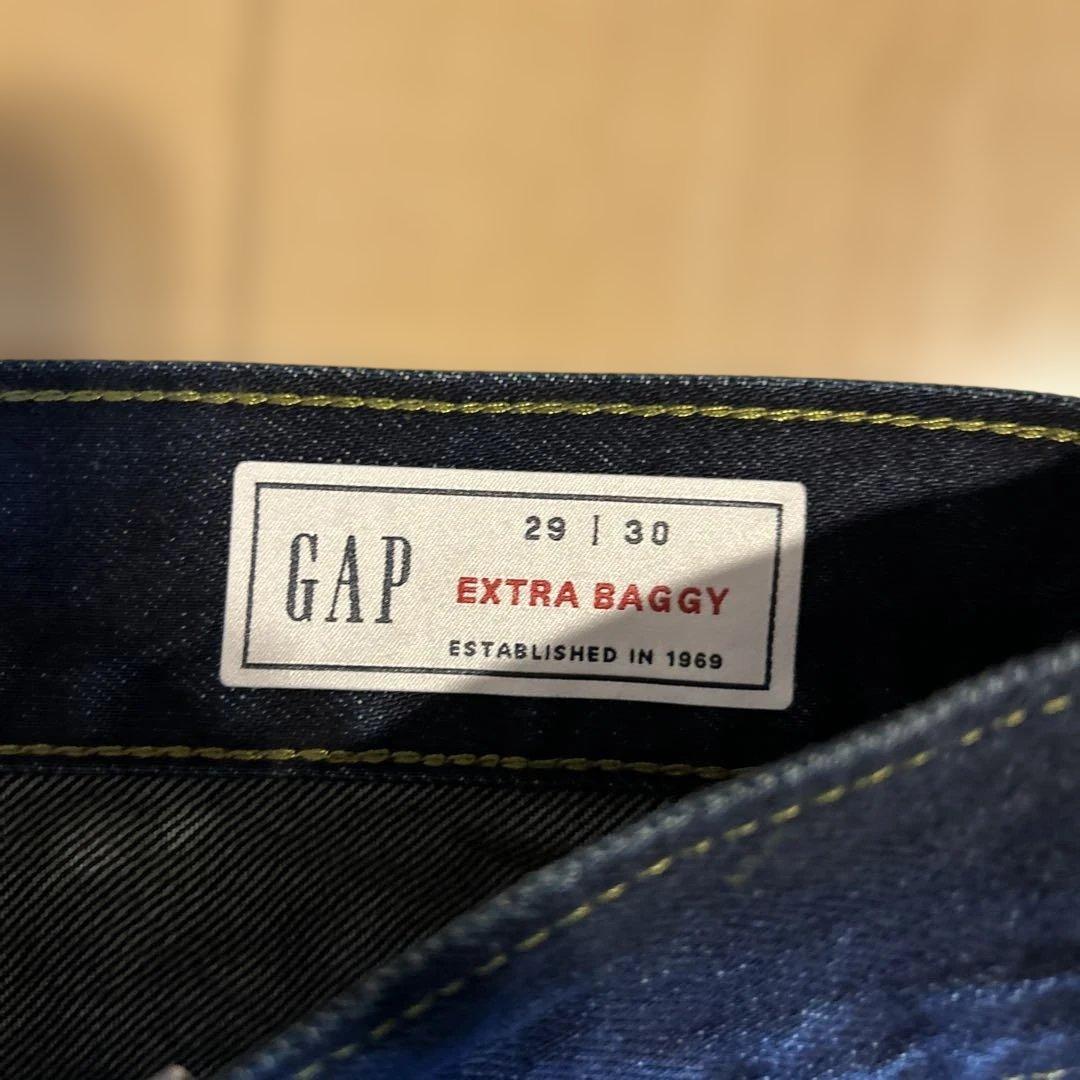 gapスーパーバギーデニムダークリンス