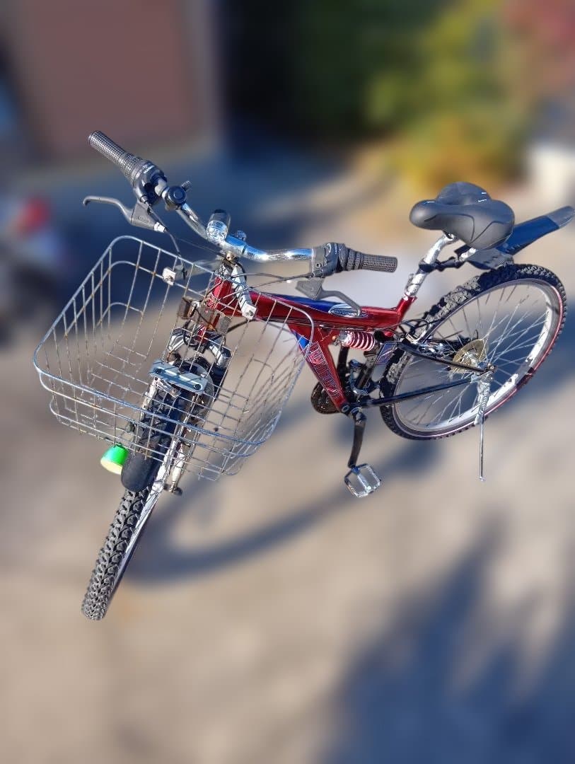 マウンテンバイク26インチ 赤