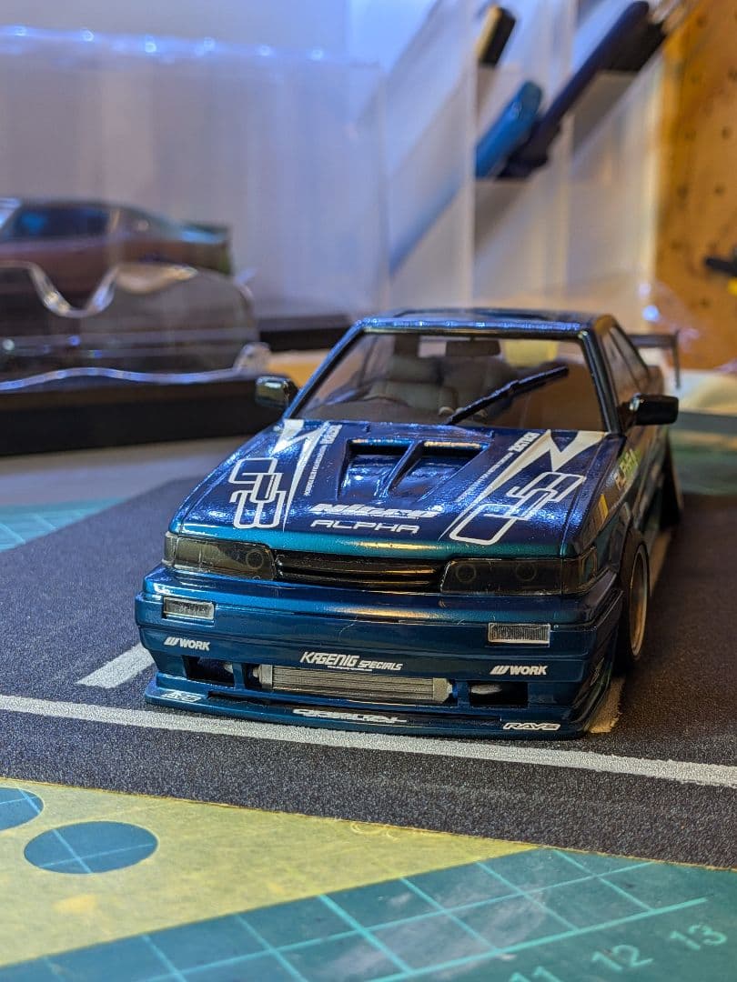 アオシマ 1/24 ザ・ハイソカー No.3 ニッサン F31レパードドリ車風