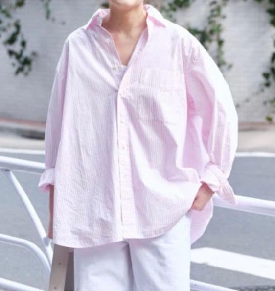 Spick and Span　コットンブロードワイドスクエアシャツ