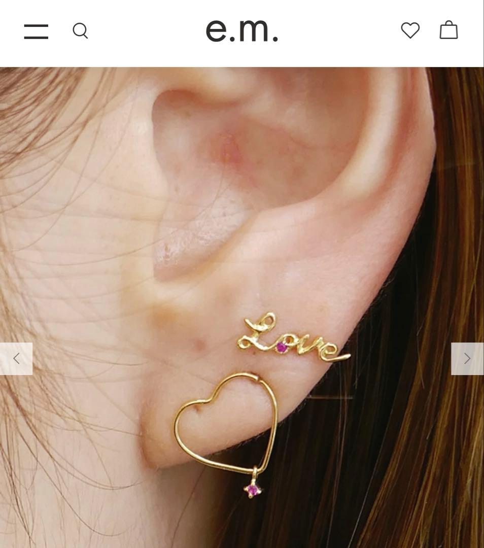 e.m. リトルエンブレム　片耳　LOVEピアス