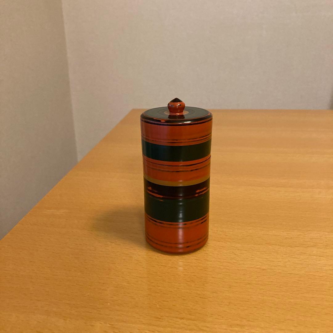 茶道具 莨盆用　独楽巻莨入 宝寿飾 道場宗廣