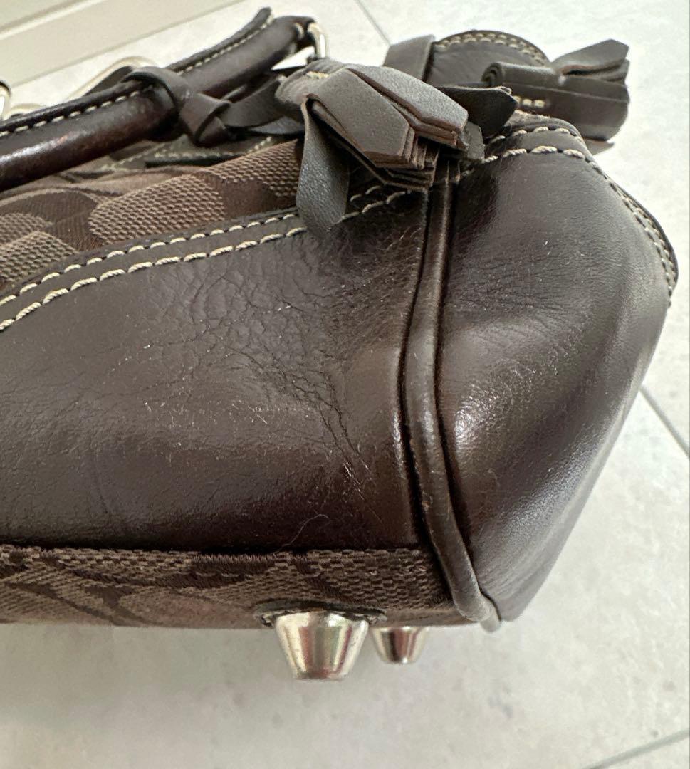 COACH コーチ トートバッグ ショルダー シグネチャー キャンバス レザー