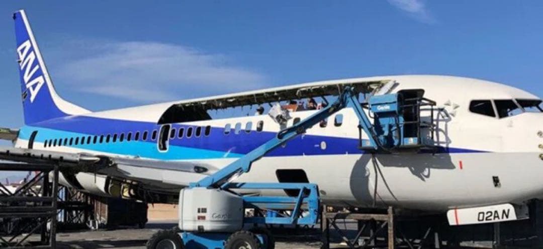 ANA Aviationtag B737-700 レアな薄青と白コンビ