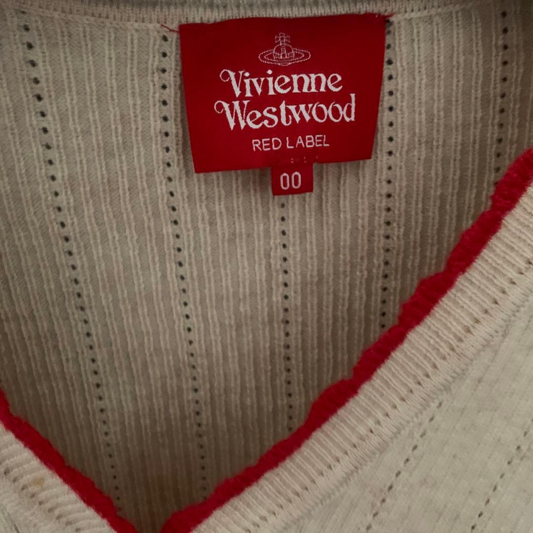 Vivienne Westwood カーディガン クリーム/レッド サイズ00