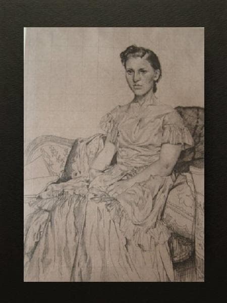 小磯良平、【腰かける婦人】、希少な大判額装用画集より、美品、新品額装付