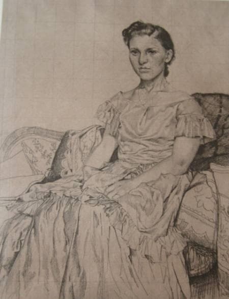 小磯良平、【腰かける婦人】、希少な大判額装用画集より、美品、新品額装付