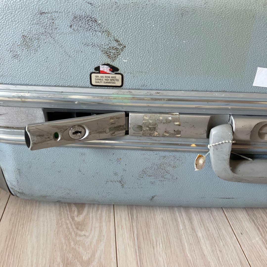 【匿名配送　ヴィンテージ】 スーツケース L 大　ブルー　ステッカー　海外旅行