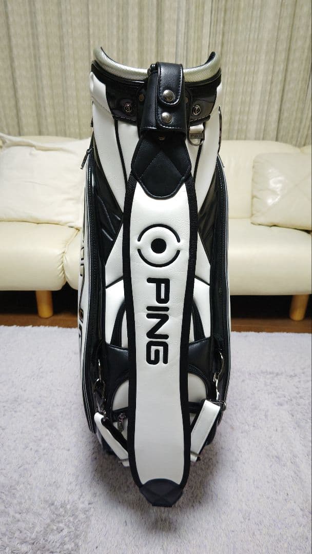 ピン キャディバッグ 9.5型 3点式ショルダー 極美品 PING