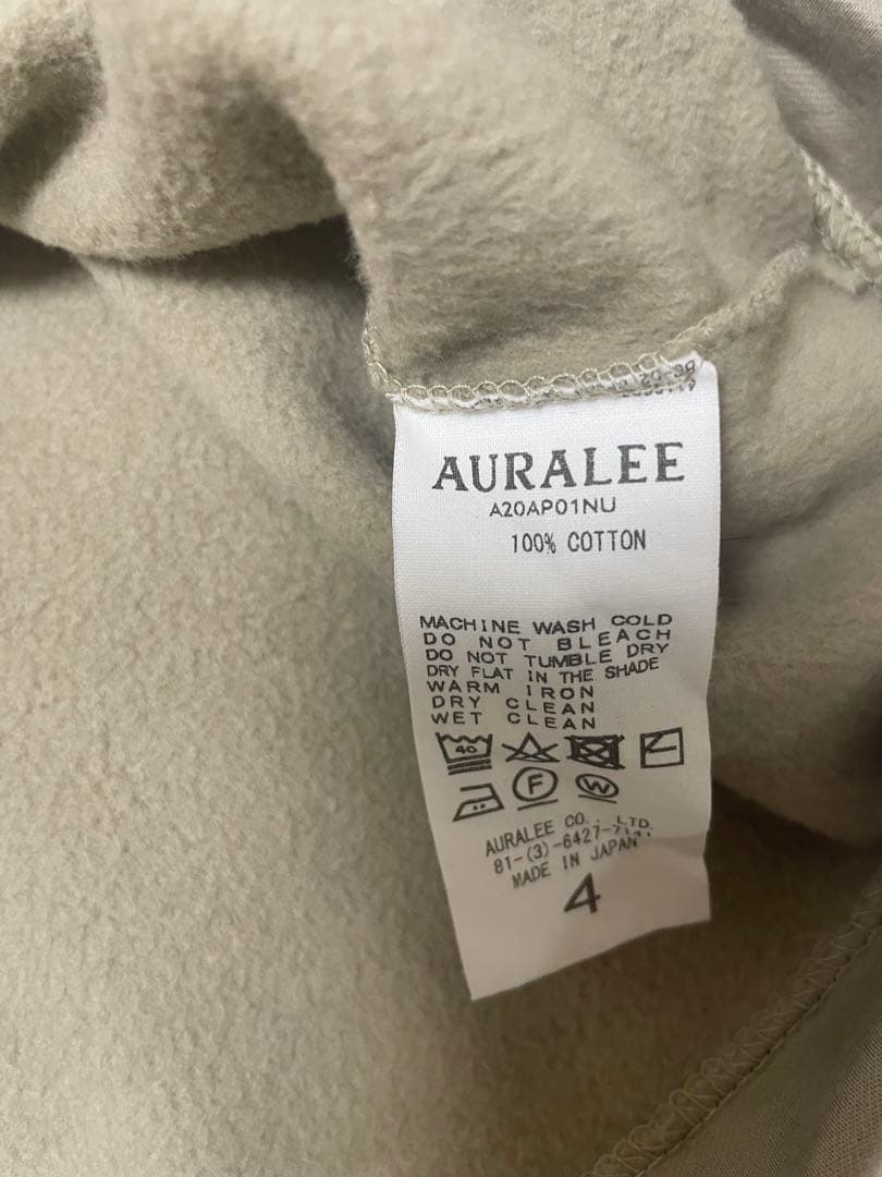 トップス AURALEE 20AW SWEAT HALF ZIP P/O 4