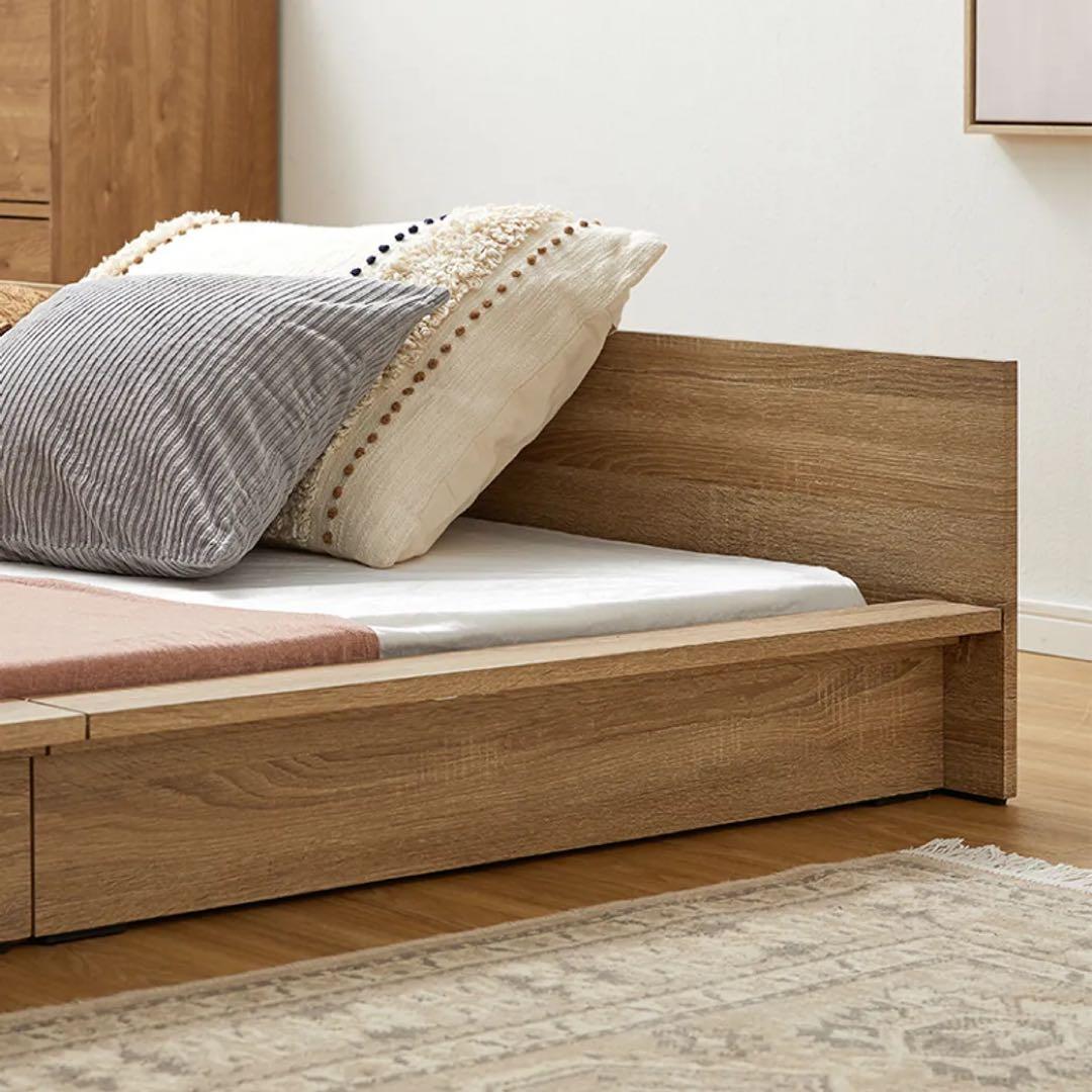 [幅158][ダブル] ベッドフレーム ロータイプ モダン LOWYA